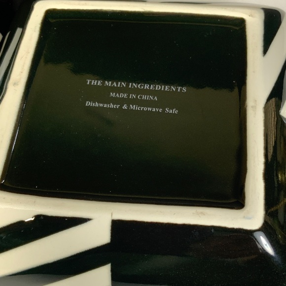 The Main Ingredient Bowl Cereal soup Pasta Black White Set 2 Yin Yang Zebra #E4 - Picture 5 of 6